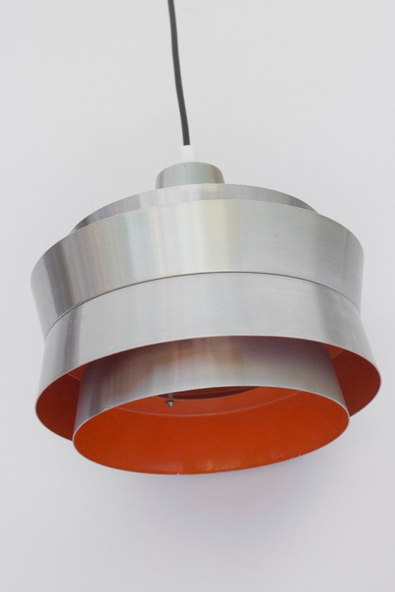 Image 1 of Carl Thore Trava Lampe, Aluminium und innen orange lackiert