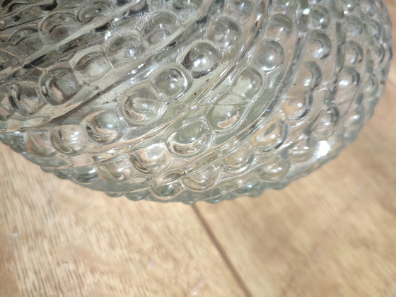 Image 1 of Glazen plafond lamp rond vintage jaren 60 plafondlamp Plafonniere