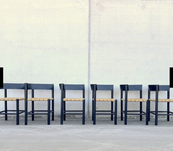 Image 1 of Set da pranzo Fritz Hansen in papercord di Mogens Lassen