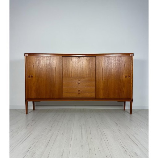 Large Vintage H.W. Klein for Bramin Teak Highboard 60s
