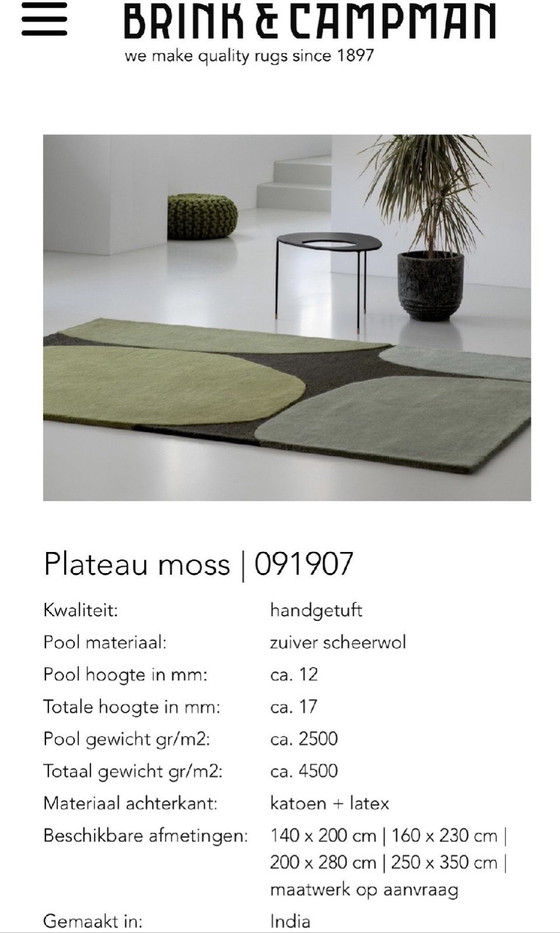Brink en Campman Tappeto Decor Plateau Moss – Brink & Campman, Tappeti, Lana (photo 9 of 12)