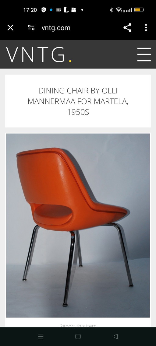 Esszimmerstuhl von Olli Mannermaa für Matela 1950