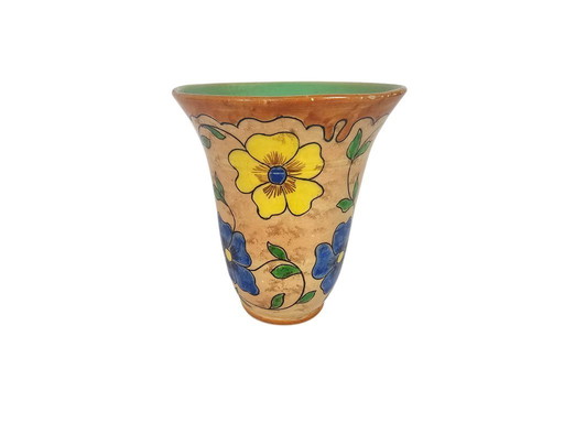 Plateelbakkerij de Iris - Gouda - jarrón de loza con decoración floral - 1925/1968