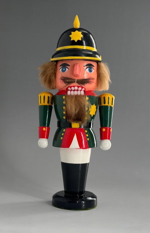 Vintage-Nussknacker aus Holz – 25 cm – Weihnachtsdekoration / Sammlerstück / Retro-Weihnachtsstil