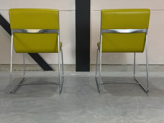 6 Leolux Spring Sillas de comedor - como nuevas – polished steel, Cuero (photo 6 of 11)