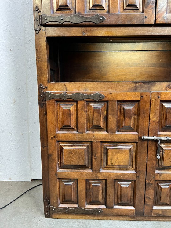 Image 1 of Vintage Spaanse Kast / Wandmeubel, Brutalistisch, 1960's