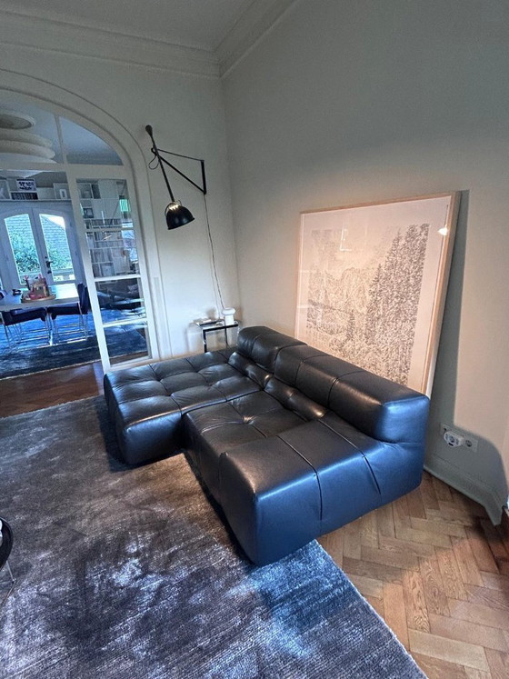 Image 1 of B&B Italia modulaire bank/ Tufty-Time (zwart leer)