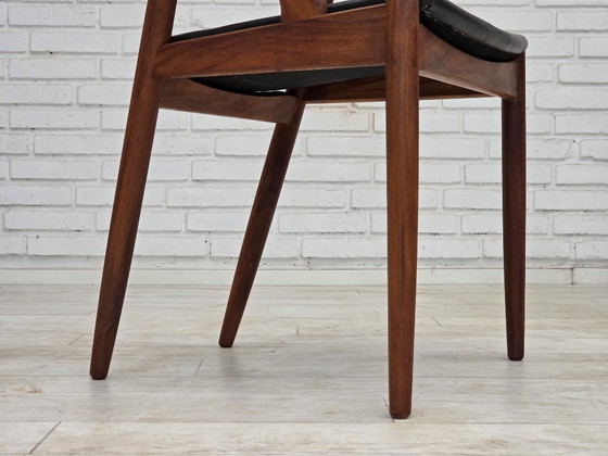 1960s, Danish Design by Kai Kristensen, Set of 4 Armchairs, Leather, Teak – Dining chairs (photo 7 of 18)