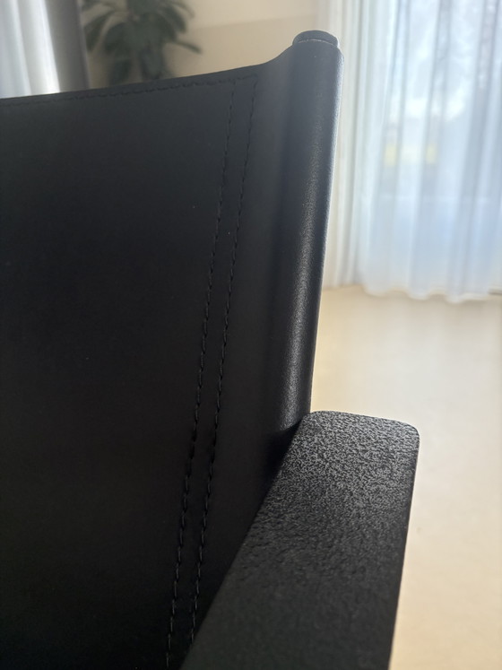 Image 1 of Design chairs - Black leather 