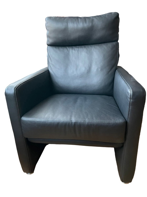 Image 1 of Divano in pelle nera W. Schillig