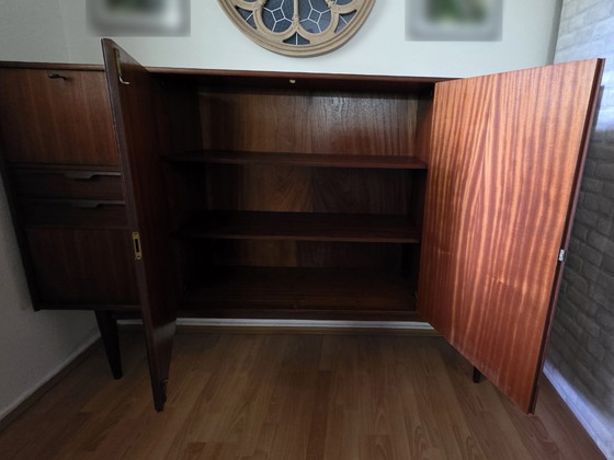 Elegant Mid-Century Teak Highboard, German Design, XXL, High Boards, Wood, Brown (photo 2 of 9)