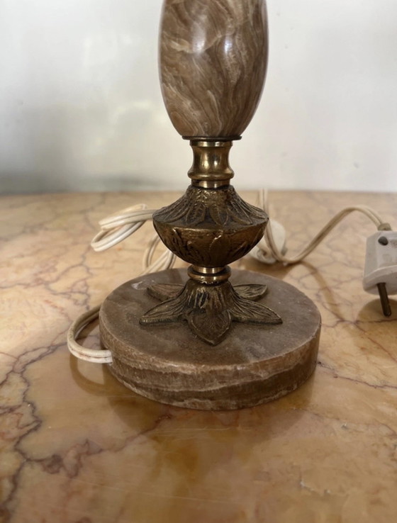 Image 1 of Vintage marmeren lampenvoet