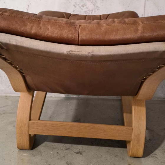 Image 1 of 3x Fauteuils Siesta en cuir design milieu du siècle, style cantilever, Sigmar Relling, Westnofa, années 1970