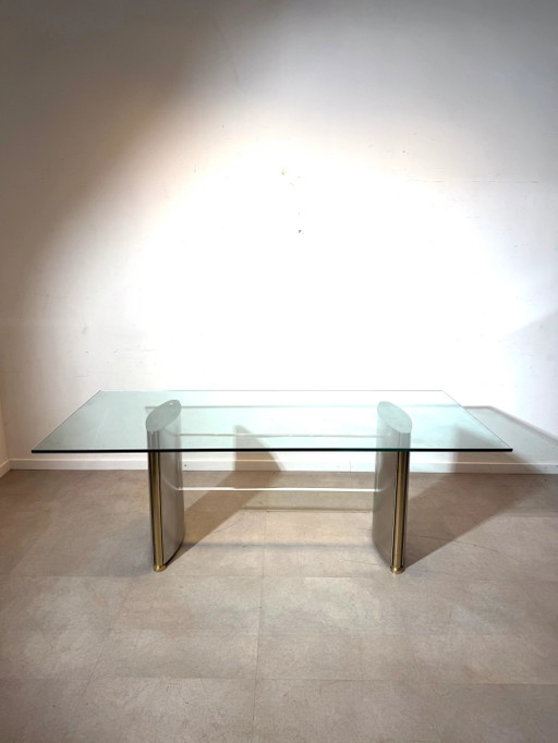 Mesa de comedor Belgo cromada – eettafels, Glass (photo 2 of 5)