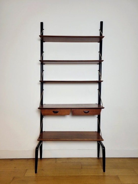 Image 1 of Vintage modulair wandmeubel van Louis van Teeffelen voor Wébe