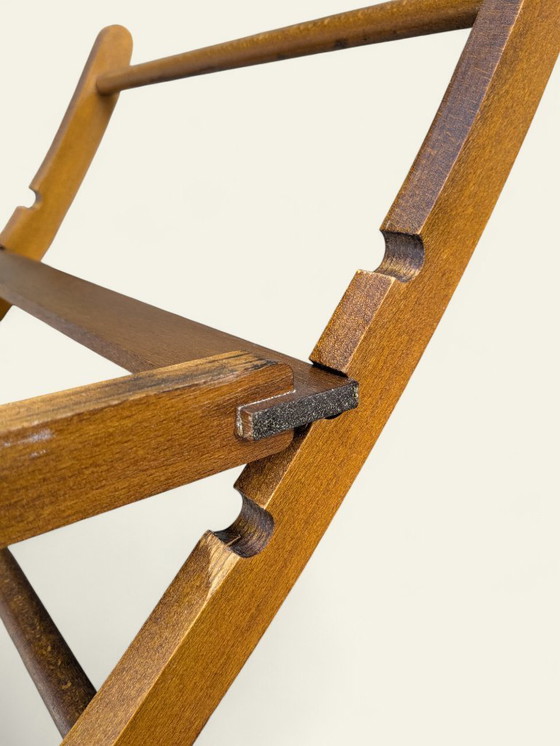 Image 1 of Repose-pieds vintage des années 60 - repose-pieds réglable en hauteur et recouvert d'un tissu à motifs turquoise