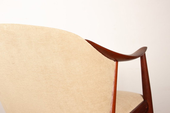 Image 1 of Pair of Scandinavian armchairs in teak and fabric, new Tyrol model by Gerhard Berg for Westnofa 1960.
