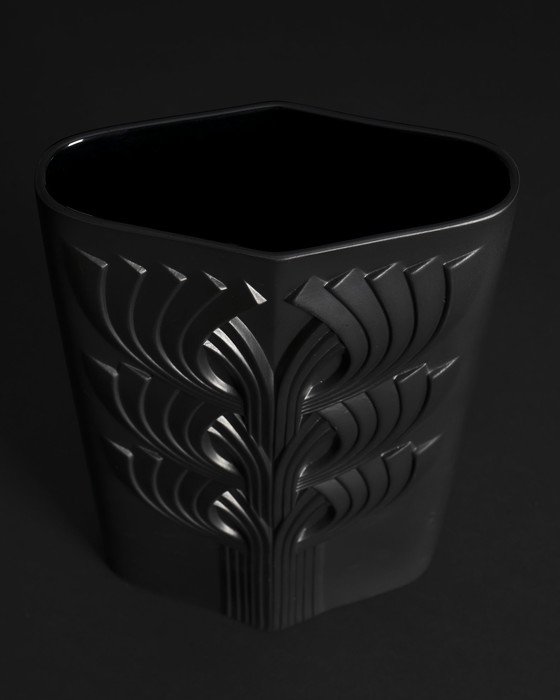Image 1 of Rosenthal Rosemonde Nairac Bisque Porcelaine Vase Duo Tree Of Life Op-Art Noir & Blanc