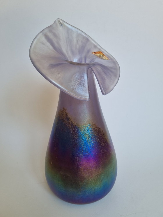 Image 1 of Exquisite JOSKA Studio-Design glass vase – iridescent – ​​29 cm