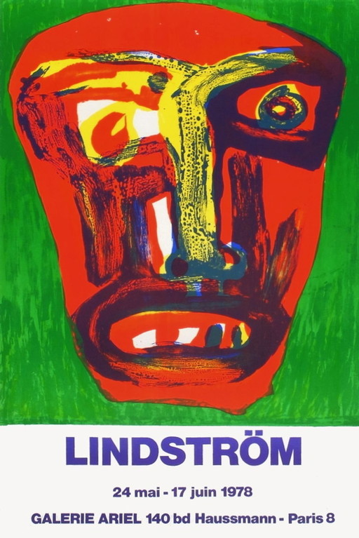 Bengt LINDSTROM Expo 78 - Galerie Ariel original poster 1978