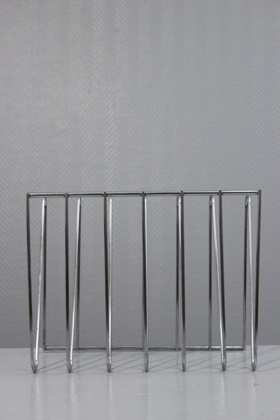 Image 1 of Portariviste vintage Z in acciaio cromato, disegnato da François Arnal, Atelier A, anni '70