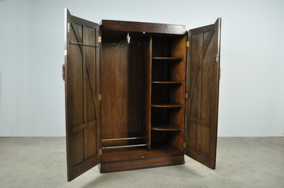 Image 1 of Armadio e/o mobile da ingresso in legno, pezzo unico in stile Art Nouveau, anni '30.