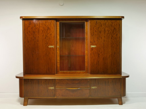 Credenza/mobile da soggiorno vintage con bar, anni '50, Germania