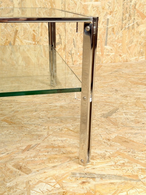Image 1 of Table basse vintage en chrome et verre des années 1970