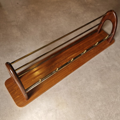 Vintage danish coat rack scandinavian wall coat rack tekwood