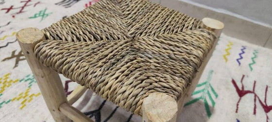 Marokkaanse handgemaakte stoel – Krukjes, Hout, Scandinavian (photo 3 of 6)