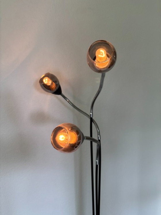 Lampadaire Space Age des années 60/70 avec bras flexibles – Glass, Metal (photo 11 of 14)