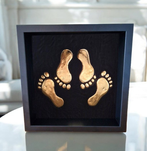 Gold erotic emoticon 23kt gold plated in a limited edition frame