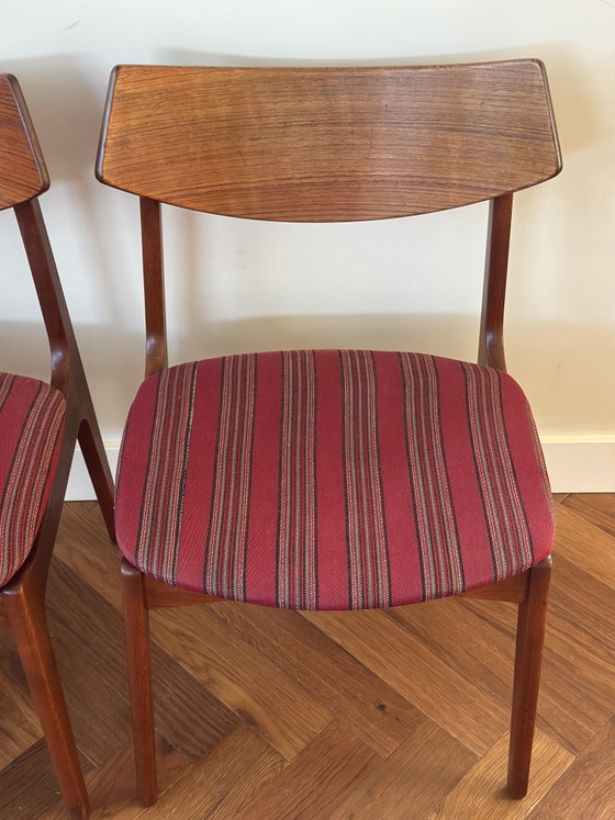 Image 1 of Set 6 vintage stoelen Deens Design jaren 50/60