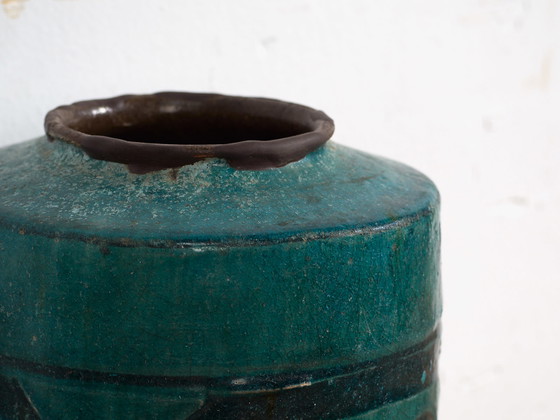 Antike smaragdgrüne emaillierte Vase (ca. 1820) #12 – Vasen (photo 22 of 40)