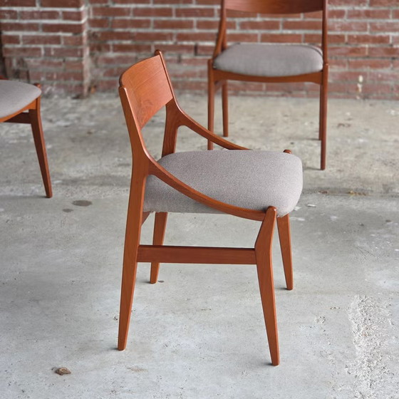 4 Vestervig Eriksen, vintage 1960s Danish dining chairs, Eriksen (Vestervig), Chairs and lounge chairs, Wool (photo 7 of 15)