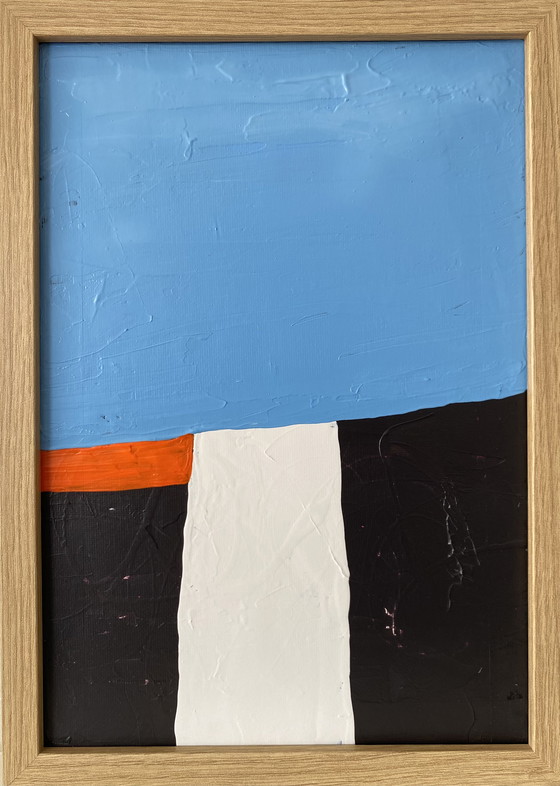 Image 1 of Diptychon, abstrakte Gemälde, 21 x 30 cm (inkl. Rahmen)