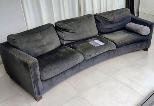 Canapé original italien au design incurvé – Molinari Massimo (Avec certificat et reçu) – fauteuils, Textile