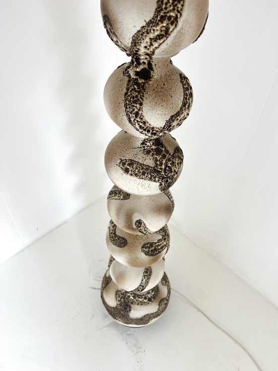 Image 1 of Vintage XL ceramic bubble floor lamp, Kaiser Leuchten '60