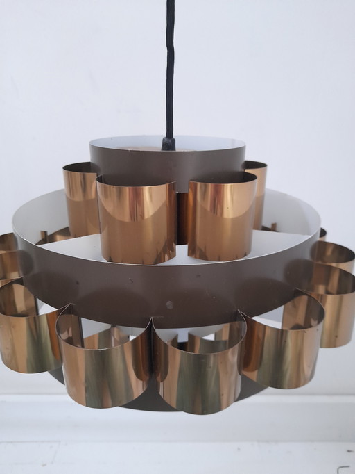 Suspension danoise en cuivre Werner Schou 70s