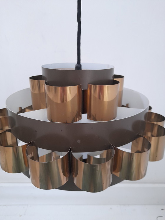 Image 1 of Suspension danoise en cuivre Werner Schou 70s