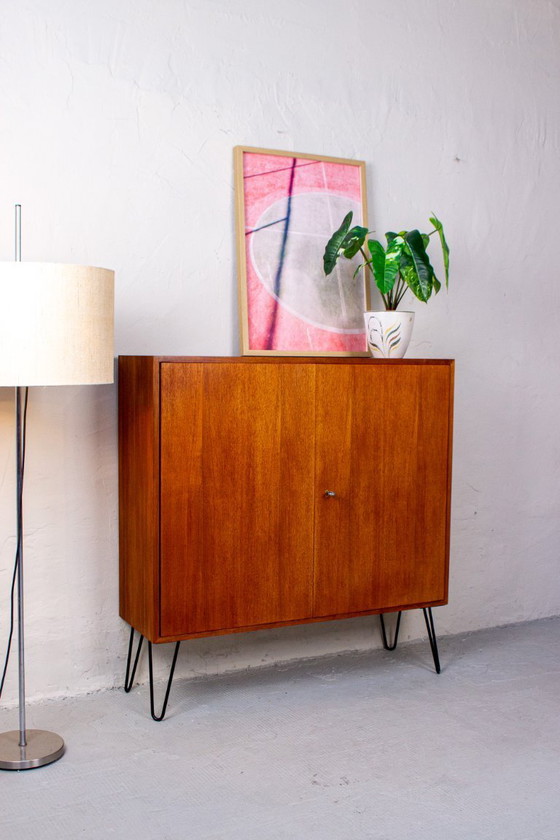 Image 1 of Mobile vintage in teak, credenza alta, cassettiera, noce, metà del secolo scorso, anni '60