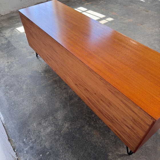 Image 1 of G-Plan Teak 4-Door Sideboard on Hairpin Legs, 1970