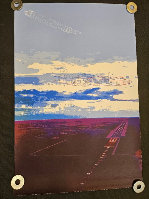 Sérigraphie sur papier épais Henk van der Vet landing