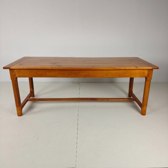 Image 1 of French farmhouse table from the late 19th century – fully restored