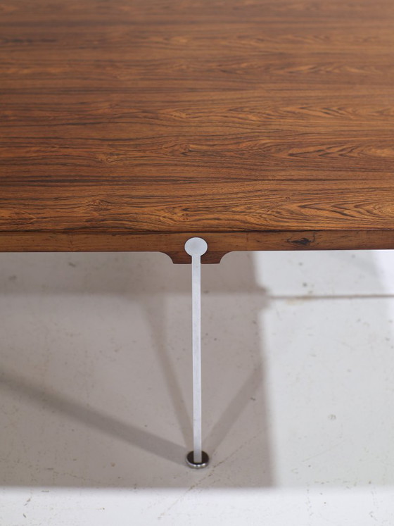 Image 1 of Sven Ellekaer salontafel palissander staal Deens 1960s
