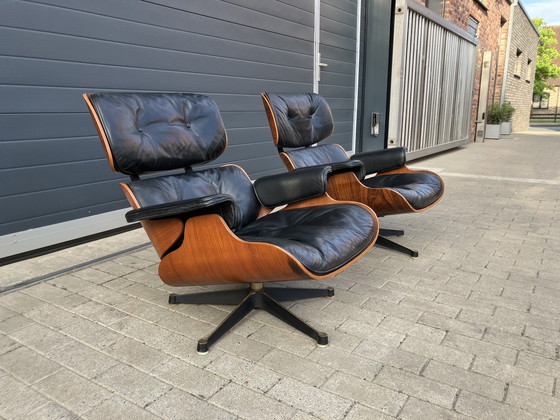 Image 1 of 2x Eames Lounge Chair Contura/Fehlbaum 1950er Jahre