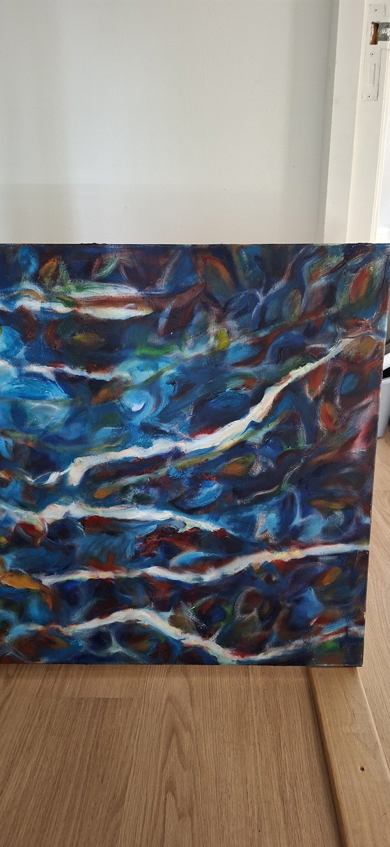 Unique Abstract Painting: Lively Water Reflections – Paintings & Drawings, Canvas (photo 4 of 5)