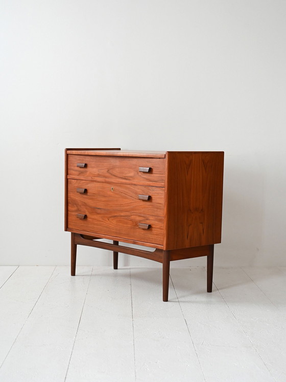 Image 1 of Scandinavian Secretaire with Hidden Mirror