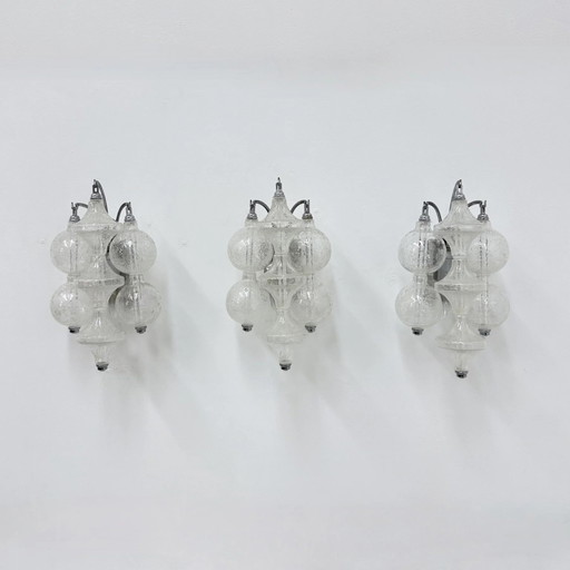 1 von 3 J.T.Kalmar Tulipan Wandleuchte Sconce, 1970er Österreich
