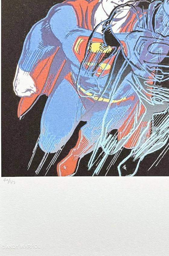 Naar Andy Warhol, Superman, jaren 80, lithografie – Litho's & Zeefdrukken, Paper (photo 3 of 7)